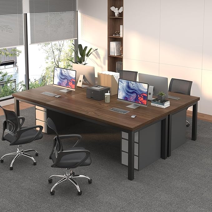 70.8 Inch Large Computer Desk, Modern Office Desk with Deep Desktop, Spacious Gaming Desk for 2 People, Study Writing Workstation for Home Office, Work from Home, Easy Assembly, Classic Oak