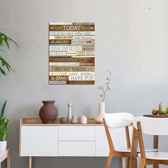 Inspiration Wall Art for Office Quotes Theme Wall Decor for Women Motivational Canvas Prints Framed Wall Art for Bathrooms Motivational Modern Canvas Art Wall Decor Office Size 16 x 24 Inch