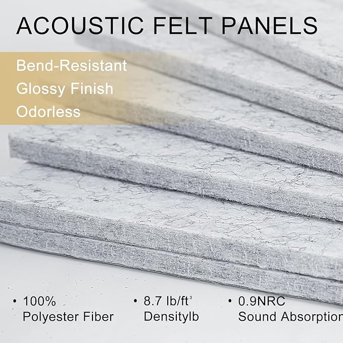 15 Pack Felt Bulletin Board Tiles (12x12 Inch) Self Adhesive Cork Board Alternative for Walls with 30 Push Pins Decorative Acoustic Panels & Pin Board for Home Office, Classroom, Vision Board Decor