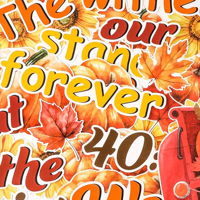 Fall Bulletin Board Decorations Set Religious Pumpkin Classroom Decor Pumpkin Truck Sunflower Maple Leaf Cutout Thanksgiving Autumn Harvest Party School Classroom Chalkboard Wall Church Supplies Favor