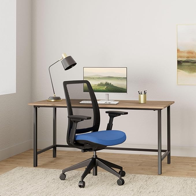 Steelcase Series 2 Office Chair, Air Back, Carpet Casters, Cogent Fabric (Royal Blue)