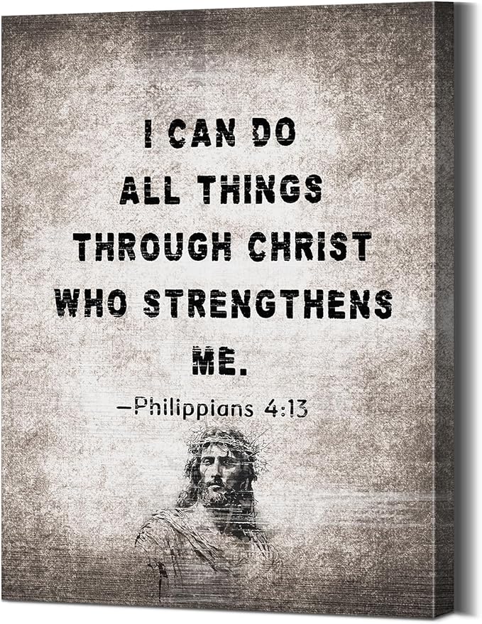 YOUHONG Jesus Canvas Wall Art Christian Wall Decor with Built-in Wooden Frame, Lightweight Picture of Jesus Christ Christian Art Canvas, Religious Decor Religious Posters for Home (12x15.7 Inch)