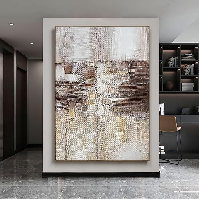BrightA Autumn Forest River Large Artwork for Wall Large Wall Art for Living Room Hallway Living Room Wall Decor 59"x84.6"