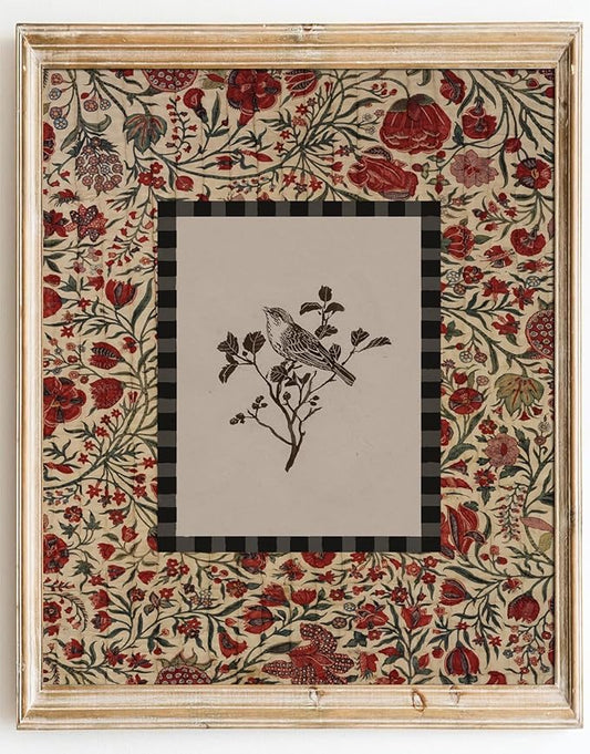 Kizbok Vintage Floral Wall Art Prints Decor Retro Flower Drawing Canvas Prints Antique Botanical Bird Oil Painting, Rustic Flower Art Pictures for Cottagecore Decor, Nursery Bedroom,Bathroom, Gallery Home(8" x 10"-UNFRAMED)