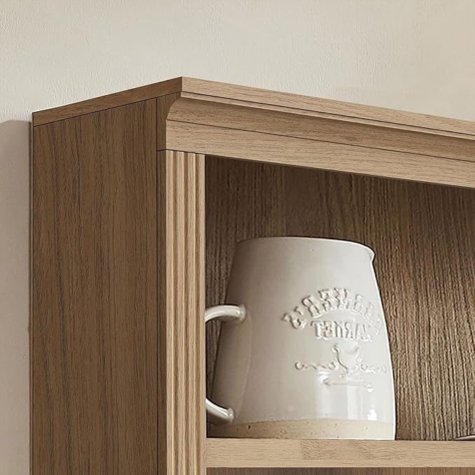 JAHRSTIM Halston Multi-Depth Bookcase, Adjustable Storage Open Display Shelving Unit for Home and Office Space, 31.5”L x 15.75”W x 72.8”H, Oak