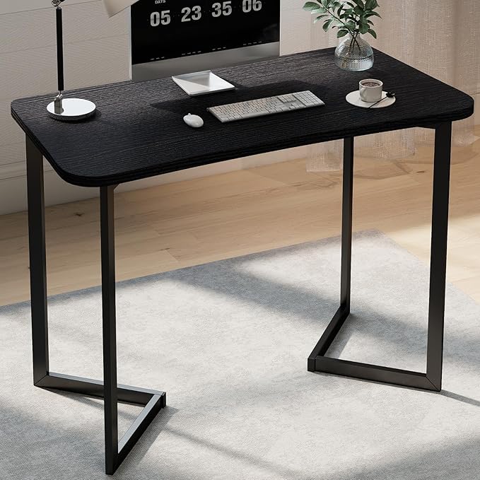 Computer Desk 40 Inch Small Table for Office,Modern Simple Style Writing Study Work Gaming Table for Home Office (Black)