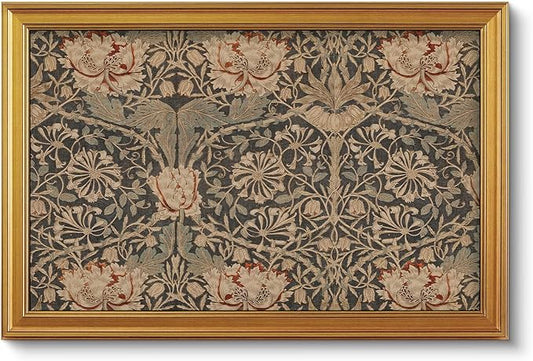 VIYYIEA Vintage Gold Framed Wall Art for Living Room, Honeysuckle Canvas Prints Home Decor, Large Oil Painting Picture, Bedroom Wall Decor Gifts for Friends or Family -【Honeysuckle】-(36L x 24W)