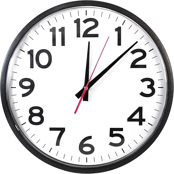 Ultimate Wall Clock | 10 Inch | Silent | Round | Quartz | Black | Kitchen | Office | Bedroom | Study | Classic | Indoor | Outdoor | Unbranded | Battery Operated | Modern Décor | Sweeping