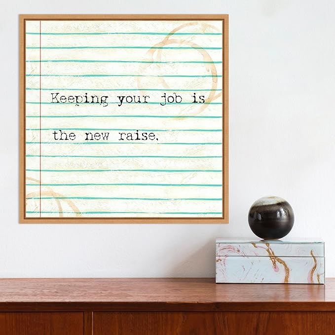 Amanti Art Framed Canvas Wall Art 16x16 Office Snark III by Studio W, Framed Wall Art Canvas, Humor Artwork, Modern Decor, Small Poster Painting for Living Room, Bedroom, Bathroom, Kitchen, Office or