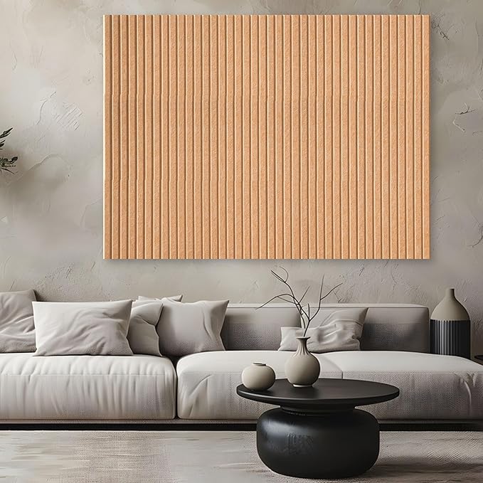 Large Cork Board Alternative-12 Pcs Self-Adhesive Felt Bulletin Board Tiles, Felt Pin Board Cork Board Tiles for Home Office Wall Decor, Tack Board 47"x35" (Longan Yellow