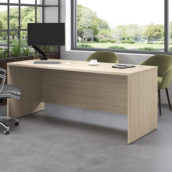 Bush Business Furniture Series C 60W x 24D Office Desk with Mobile File Cabinet in Hansen Cherry