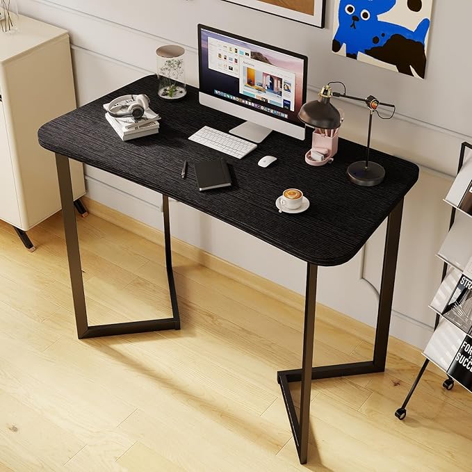 Computer Desk 40 Inch Small Table for Office,Modern Simple Style Writing Study Work Gaming Table for Home Office (Black)