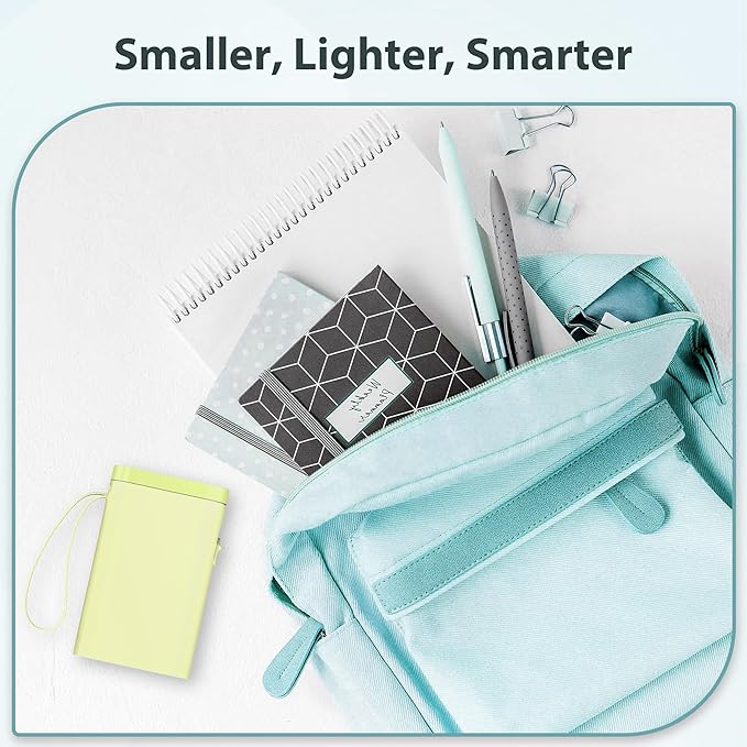 P21 Label Maker Machine with Tape, Bluetooth Label Printer Thermal Mini Label Makers with Built-in Cutter and Multiple Templates, Portable Printers for School, Office, Home Use-Dawn Yellow