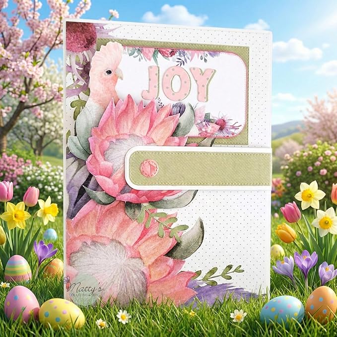 Matty's Crafting Joy Floral Grace 12x12 Double Sided Scrapbook Cardstock Paper Pad, 24 Floral Designer Patterned Paper Pack