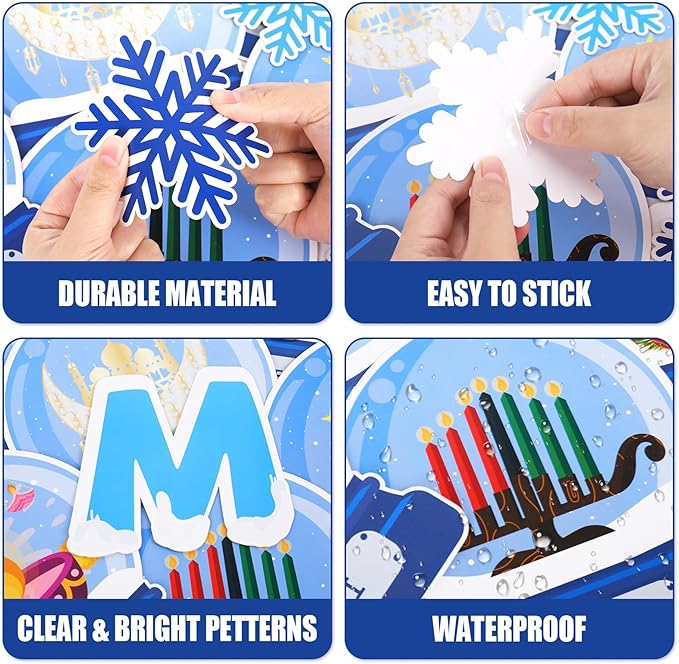 JarThenaAMCS Winter Bulletin Board Set Classroom Decorations Holiday Around The World Educational Paper Cutouts for Seasonal School Chalkboard Wall Decor
