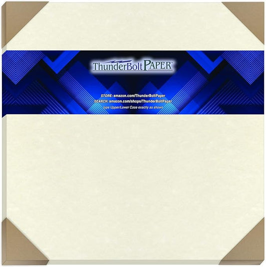 25 White Parchment 65lb Cover Weight Paper 12" X 12" (12X12 Inches) Scrapbook Album|Cover Size - Printable Old Parchment Semblance
