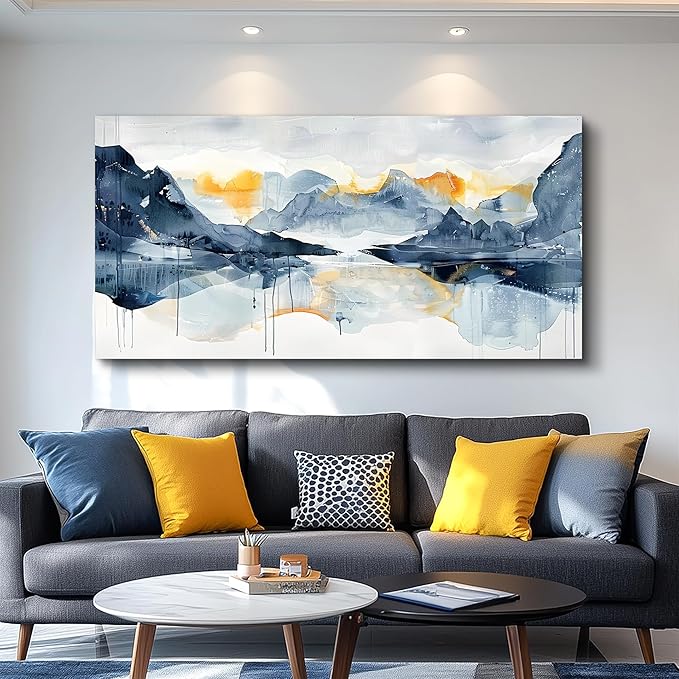 FUHAIHUA Large Canvas Wall Art For Living Room Home Decorations For Bedroom Office Wall Decor Abstract Watercolor Pictures Aesthetic Paintings Art Prints Contemporary Decor 30x60 In
