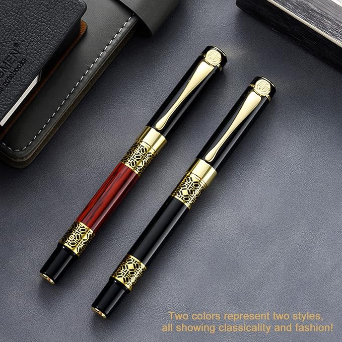 YIVONKA Ballpoint Pen Black Refill,business pens,Luxury Pen,Best Ball Pen Gift Set for Men & Women Professional Executive,Office,Nice Pens Classy Gift Box… (Red)