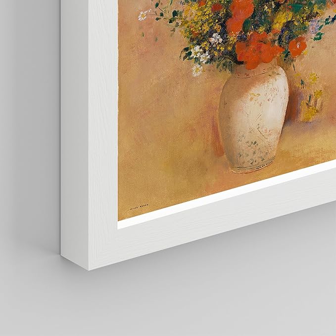 SIGNWIN Framed Poster Bathroom Decor 11"x14"x 8 White, Wall Art Room Decor Multicolor for Living Room, Bedroom, Office Pastel Landscape Flowers Female Portrait Vintage Illustrations Bohemian
