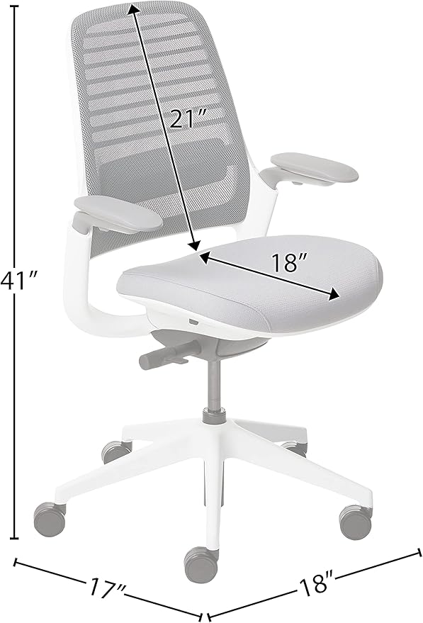 Steelcase Series 1 Office Chair, Carpet Casters, Grey