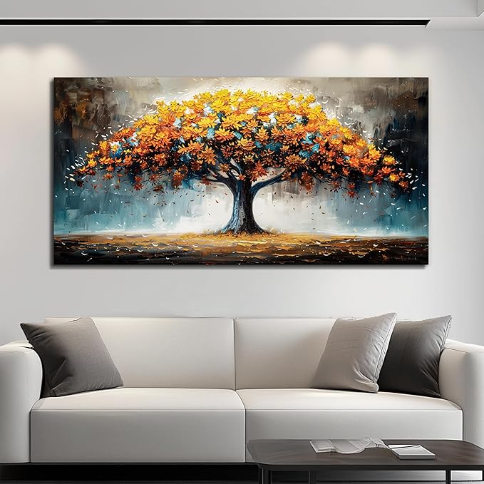 KELIYUAN Large Canvas Art Prints Murals Wall Decor For Living Room Corridor Wall Art For Bedroom Office Decorations Abstract Paintings Tree Landscape Artwork Wall Pictures Modern Home Decor 30x60In