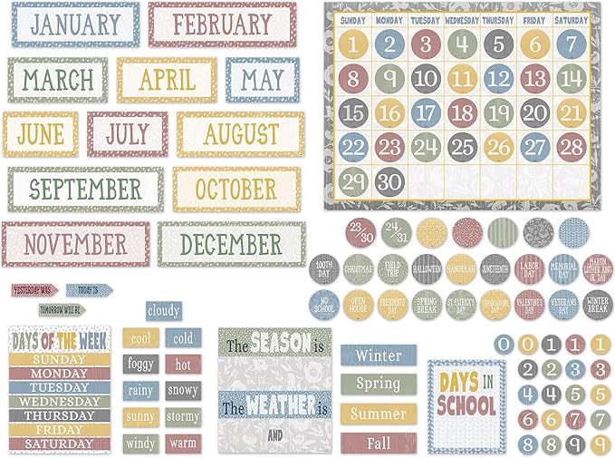 Teacher Created Resources Classroom Cottage Calendar Bulletin Board (TCR7173)