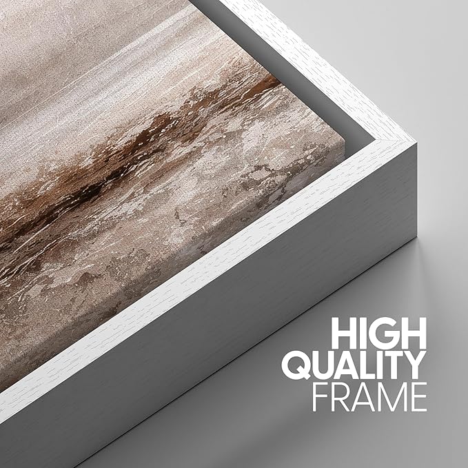 SIGNWIN Framed Canvas Print Wall Art Set Hazy Autumn Shores Illustrations Decorative Relax/Calm Zen for Living Room, Bedroom, Office - 16"x24"x3 WHITE