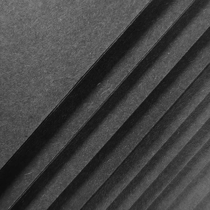 A2 Recycled Black Sugar Paper 100gsm 50 Sheets by BCreative ®