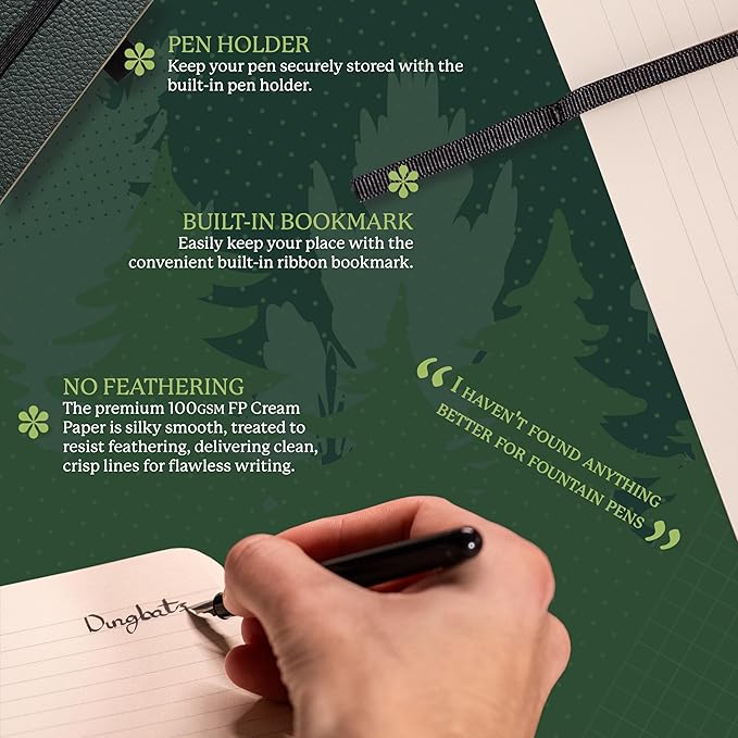Dingbats* Notebooks A5+ SC Green Deer Lined