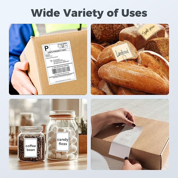 Joysea OP1 Label Maker Machine with Tape& E41 Bluetooth Shipping Label Printer, for Home School Office Business