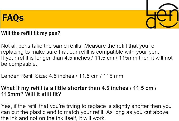 Pack of 12 Gel Ink Refill for Retractable Pens, Medium Tip Point 0.7mm, Black Ink, Fits Retractable Pen, Universal Size Refill, 115mm/11.5cm/4.5 inches (Black, 115mm)