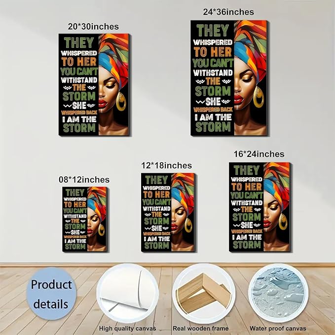 Believe in Yourself Framed Canvas Wall Art Inspirational Quote Prints Wall Decor for Office Bedroom Living Room Gym Dorm Home Made in USA