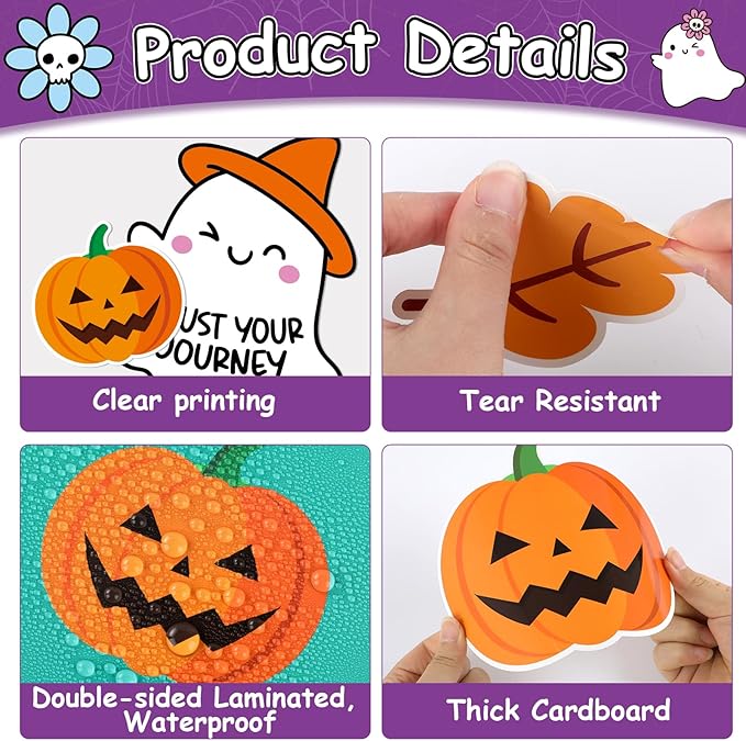 Halloween Bulletin Board Decorations Set Boo-Lieve in Yourself Classroom Decor Spooky Boo Ghost Pumpkin Paper Cutouts for Halloween Party October Office School Classroom Chalkboard Wall Supplies Favor