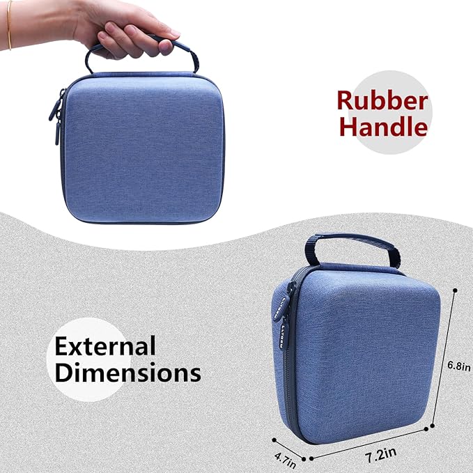 LTGEM Case Compatible with Brother P-Touch PTD220 / PTD210 / PTD200 Home/Office Everyday Label Maker, Blue(Case Only)