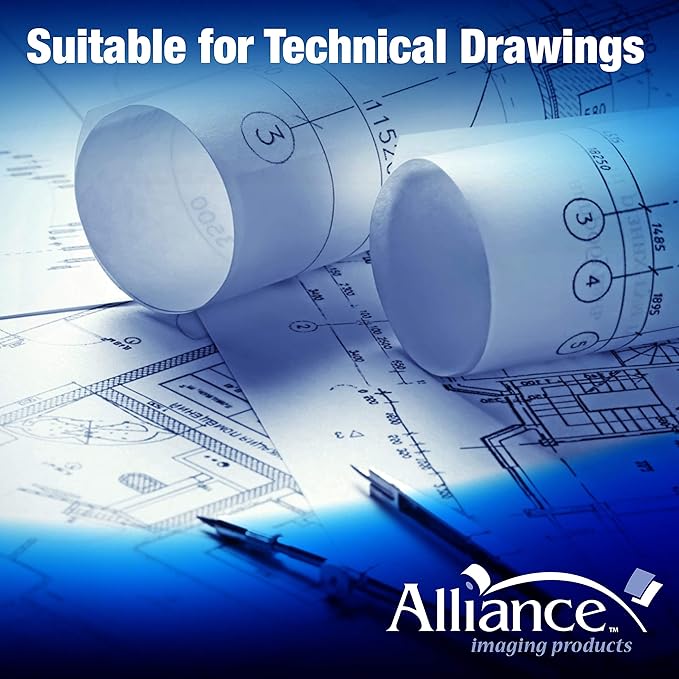 Alliance Wide Format Paper 24" x 500' Rolls Bond Engineering (20lb | 120 Rolls, 24 In x 500 Ft | 3" Core)