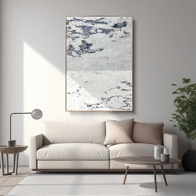 BrightA Large hand-painted abstract wall decorations, suitable for accentuating the artistic atmosphere of the entrance corridor and other wall spaces 63"x90.5"