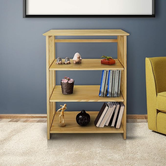Casual Home Soho Manhattan 4-Shelf Folding Bookcase 26"" Wide - Natural (333-40)
