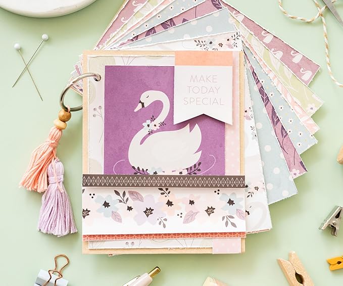 DCWV Printed Cardstock Paper 12x12, 36 Sheets of Scrapbook Paper for Crafts and Card Making, Double Sided Heavy Duty Cardstock with Foil Accents - Subtle & Sophisticated