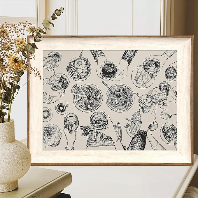 ASTRDECOR Cheers Bar Cart Wall Decor - Vintage Cheers Sign Canvas Print, Retro Clinking Glasses Oil Painting for Home Kitchen, Farmhouse Cocktail Bar Decor, Trendy Party Wall Art Bar Cart Accessories Gift - 12x16Inch
