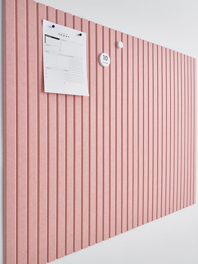 Large Bulletin Board 48"x36"- Office Wall Organizer to Replace Your Old Cork Boards for Walls for Office Decor- 12-Pack Felt Wall Panels for Use in Home Office Decor, Classroom Decor (Salmon)