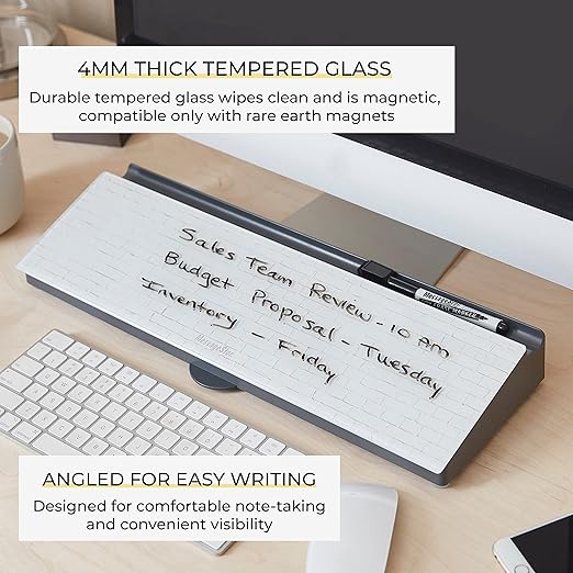 ECR4Kids MessageStor Keyboard Write and Store, Desk Organizer, White Brick