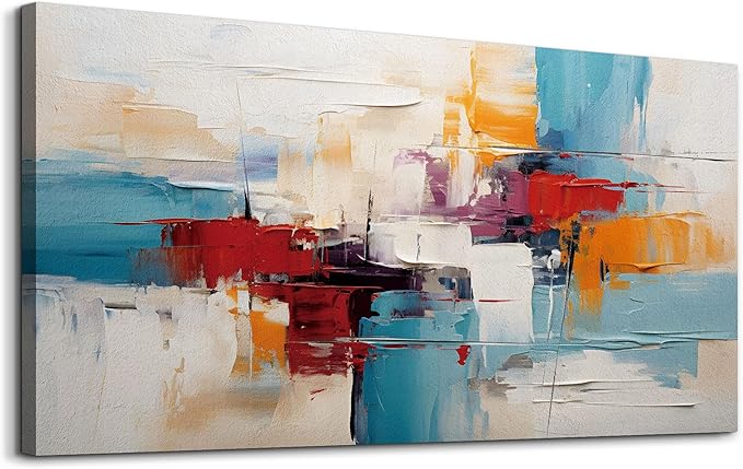 hyidecorart Canvas Wall Art For Living Room Abstract Office Artworks Wall Decor For Bedroom Minimalism Wall Paintings Modern Pictures Ready to Hang Home Decorations 40" x 20"