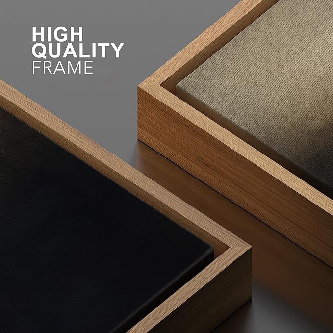 SIGNWIN Framed Canvas Print Wall Art Dark Gradient Abstract Illustrations Minimalism Decorative for Living Room, Bedroom, Office - 24"x36" Natural
