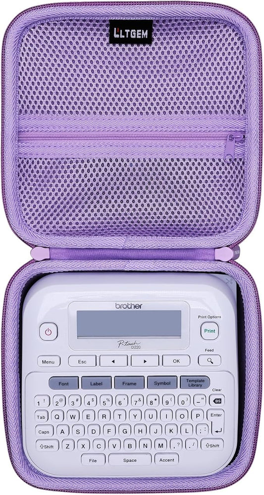 LTGEM Case Compatible with Brother P-Touch PTD220 / PTD210 / PTD200 Home/Office Everyday Label Maker, Purple(Case Only)