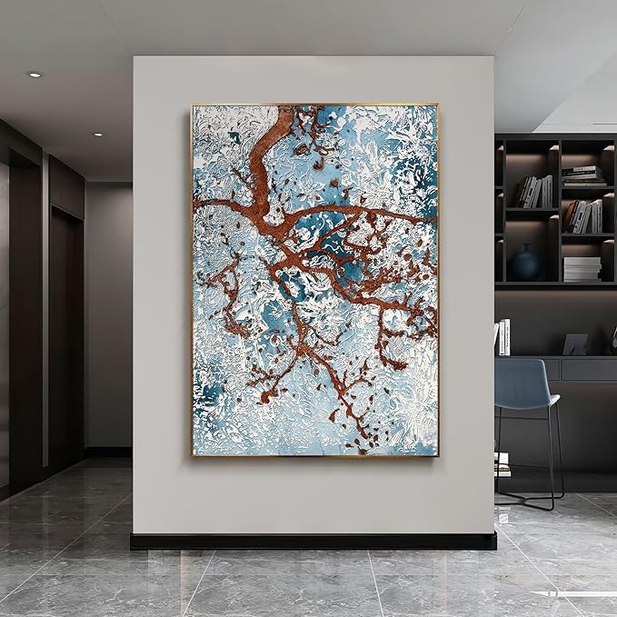 BrightA Winter Trees Canvas Art Large Wall Art Large Wall Decor Big Wall Paintings for Living Room Wall Bedroom Above Bed Wall Decor 39.4"x59"