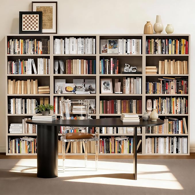 Furniwell 71" Tall Bookcase Bookshelves, 6 Tier Floor Standing Bookcases Open Frame, Modern Display Storage Organizer for Home Office, Living Room, Bedroom, Study Room (Beige, 1 Pcs)