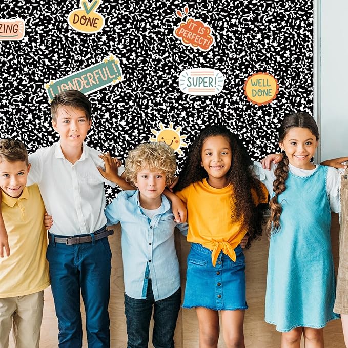 Bulletin Board Paper 48'' x 107'' Class Boards for Classroom Bulletin Boards Everyone is Welcome Classroom Board Decor Pillows Curtains Crafts(Composition,1 Pc)