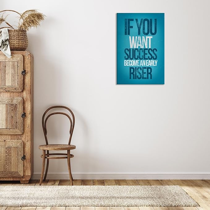 Trendy Motivational Canvas Poster Funky Motivational Quotes Wall Art Work Motivation Hustle Inspiring Sign Prints Painting For Office Living Room Wall Decor 24x36in Framed