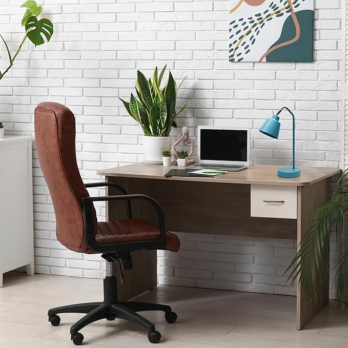 Simple Designs LD1077-CYN 16" Sleek Essentials Adjustable Metal Desk Task Lamp, for Office, Desk, Nightstand, Dorm, Cyan Blue