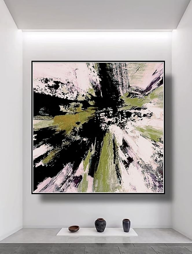 Abstract Large Painting Original Abstract Home Decor Canvas Large Abstract Wall Art Brown Oil Abstract Painting Acrylic Minimalist Painting 40" x 40"